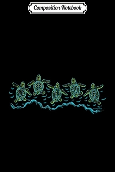 Composition Notebook: Baby Sea Turtles Vintage Beach  Journal/Notebook Blank Lined Ruled 6x9 100 Pages