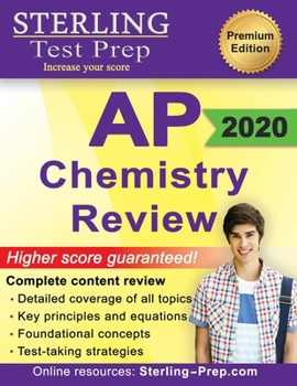 Paperback Sterling Test Prep AP Chemistry Review: Complete Content Review Book