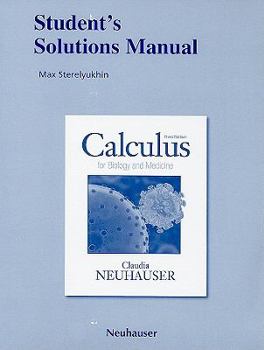 Paperback Student Solutions Manual for Calculus for Biology and Medicine Book