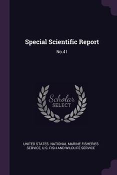 Paperback Special Scientific Report: No.41 Book