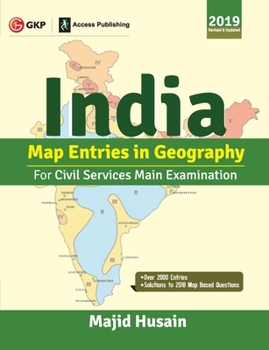 Paperback India Map Entries in Geography for Civil Services Main Examination 2019 Book