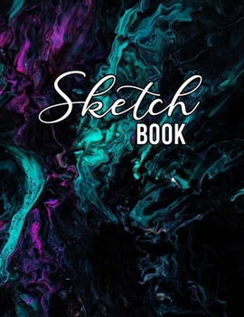 Paperback Sketch Book: Large Notebook for Drawing, Sketching, Painting, Writing or Doodling, 110 Pages, 8.5"x11", abstract colors Cover (vol. Book