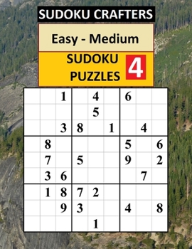 Paperback Easy - Medium SUDOKU PUZZLES 4 [Large Print] Book