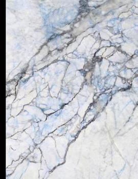 Composition Notebook Numbered Pages: College Ruled 8.5 x 11 Marbled with Blue & Silver Accents 120 Sheets - 60 Pages (1st Page Index Sheet)