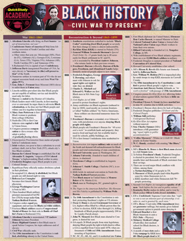 Paperback Black History - Civil War to Present: A Quickstudy Laminated Reference Guide Book