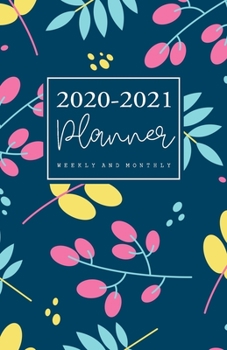 2020-2021 Weekly And Monthly Planner: Two Years Calendar Beautiful Floral (January 2020 through December 2020 | 2 Year) Pocket Size 5.06" x 7.81" , NO HOLIDAY