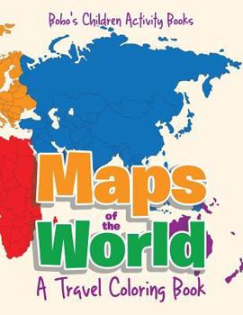Paperback Maps of the World, a Travel Coloring Book