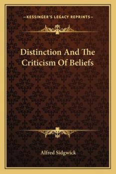 Distinction And The Criticism Of Beliefs