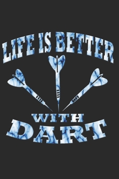 Dart Notizbuch: Dart Notizbuch die Perfekte Geschenkidee f�r Darts Spieler oder Dart Fans. Das Taschenbuch hat 120 wei�e Seiten mit Punktraster die dich beim Schreiben oder skizzieren unterst�tzten.