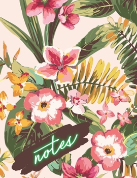 Paperback NOTES - Tropical Jungle Neon Lined Notebook College Ruled Journal Book