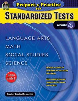 Paperback Prepare & Practice for Standardized Tests Grade 4 Book