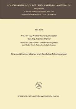Paperback Kinematik Kleiner Ebener Und Räumlicher Schwingungen [German] Book