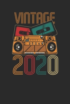 Vintage 2020: Dotted Bullet Grid Notebook – Journal for Birthday Gift Idea