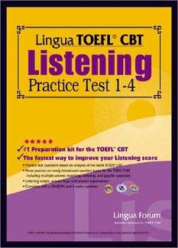 Paperback Lingua TOEFL CBT Listening Practice Test 1-4 Book