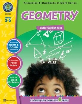 Paperback Geometry, Grades 3-5 [With 3 Transparencies] Book