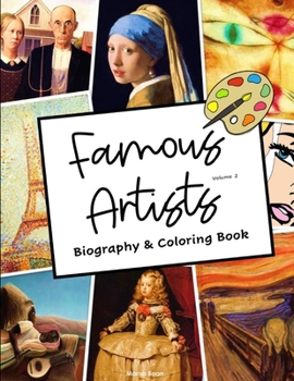 Paperback Famous Artists Biography and Coloring Book: Volume 2 Book