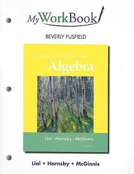Paperback MyWorkBook: Beginning & Intermediate Algebra Book