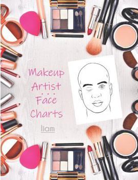 Paperback Makeup Artist Face Charts: Liam Book