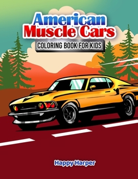 Paperback Muscle Cars Coloring Book [Large Print] Book