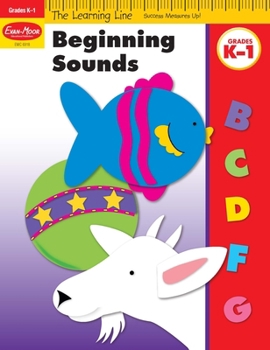 Paperback Learning Line: Beginning Sounds, Kindergarten - Grade 1 Workbook Book