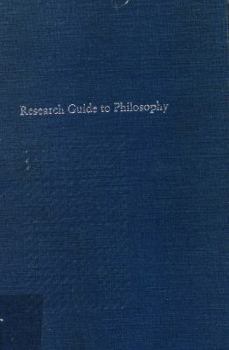 Hardcover Research Guide to Philosophy Book