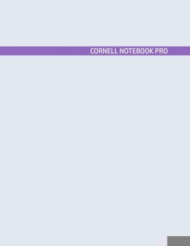 Paperback Cornell Notebook Pro: Large Note Taking System For School And University. College Ruled Pretty Light Notes. Tasty Eighties Gray Light Purple Book