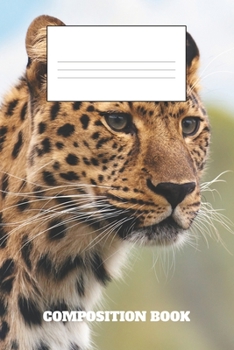 Paperback Composition Book: Cheetah Composition Book Wide Ruled Book