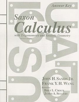 Paperback Saxon Calculus with Trigonometry and Analytic Geometry Answer Key Book