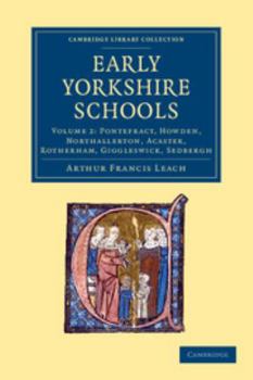 Paperback Early Yorkshire Schools Book