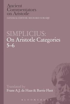 Paperback Simplicius: On Aristotle Categories 5-6 Book