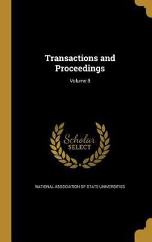 Hardcover Transactions and Proceedings; Volume 8 Book