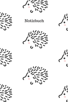 Notizbuch: Punktraster A5 Igel Schwarz Heft für Notizen Lettering Skizzen | Dot Grid Journal | Gepunktetes Tagebuch 120 Seiten mit Punktpapier (German Edition)