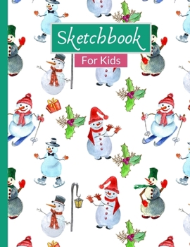 Sketchbook For Kids: Cute Christmas Pattern Sketchbook With 120 Pages of 8.5"x11" Blank Paper for Drawing, Creative Doodling or Learning to Draw