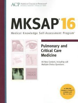 Paperback Medical Knowledge Self-Assessment Program 16: Pulmonary and Critical Care Medicine (MKSAP) Book