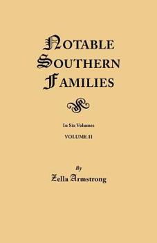 Paperback Notable Southern Families. Volume II Book