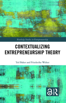 Hardcover Contextualizing Entrepreneurship Theory Book