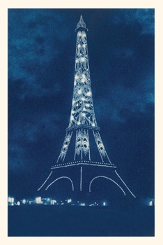 Paperback Vintage Journal Illuminated Eiffel Tower Book