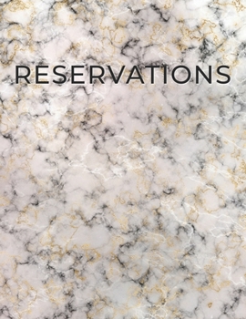 366 Days Restaurant Reservations Book: With 366 undated pages perfect for 2020 - Guest Booking Diary & Hostess Table Log Journal with Beautiful Cover with white marble design.