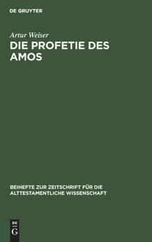 Hardcover Die Profetie Des Amos [German] Book