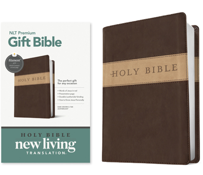 Imitation Leather Premium Gift Bible Nlt, Filament Enabled, Tutone (Leatherlike, Dark Brown/Tan, Red Letter) Book