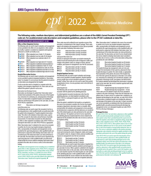 Cards CPT Express Reference Coding Card 2022: General/Internal Medicine Book
