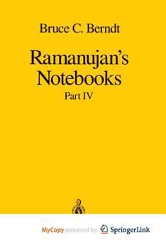 Paperback Ramanujan's Notebooks: Part IV Book