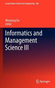 Hardcover Informatics and Management Science III Book