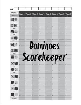Paperback Dominoes Scorekeeper: Mexican Train, Chicken Foot Game Score Sheets Notepad Book