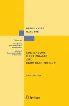 Hardcover Continuous Martingales and Brownian Motion Book