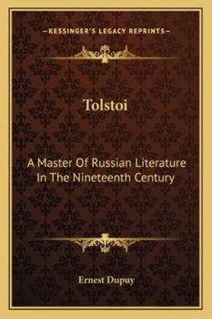 Paperback Tolstoi: A Master Of Russian Literature In The Nineteenth Century Book
