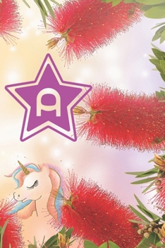 A: Initial Monogram Notebook Lined Pages Flower Journal College Ruled Notebook for Women, Girls & School - Personalized