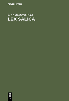 Hardcover Lex Salica [German] Book