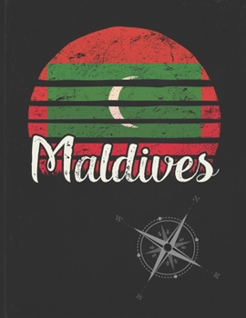Maldives: Maldivian Vintage Flag Personalized Retro Gift Idea for Coworker Friend or Boss  Undated Planner Daily Weekly Monthly Calendar Organizer Journal