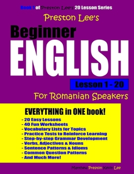 Paperback Preston Lee's Beginner English Lesson 1 - 20 For Romanian Speakers Book